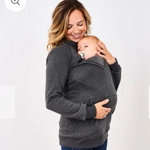 Latched Mama Harbor Snap Nursing Pullover - Medium / Dark Charcoal